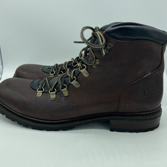 Frye Earl Hiker Boots Men\'s 13D Hiking Heritage Gorpcore Rugged Leather Lug Side main image 2